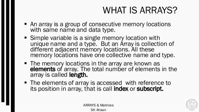 Arrays