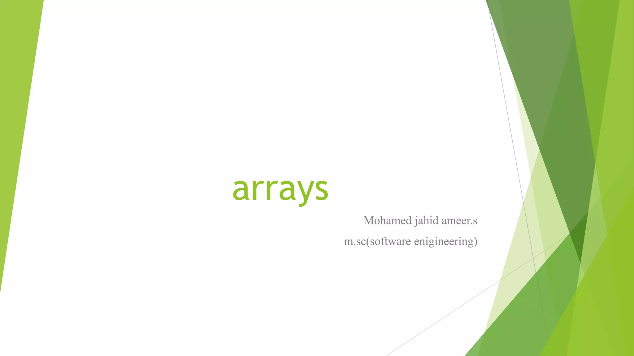 Arrays | PPT