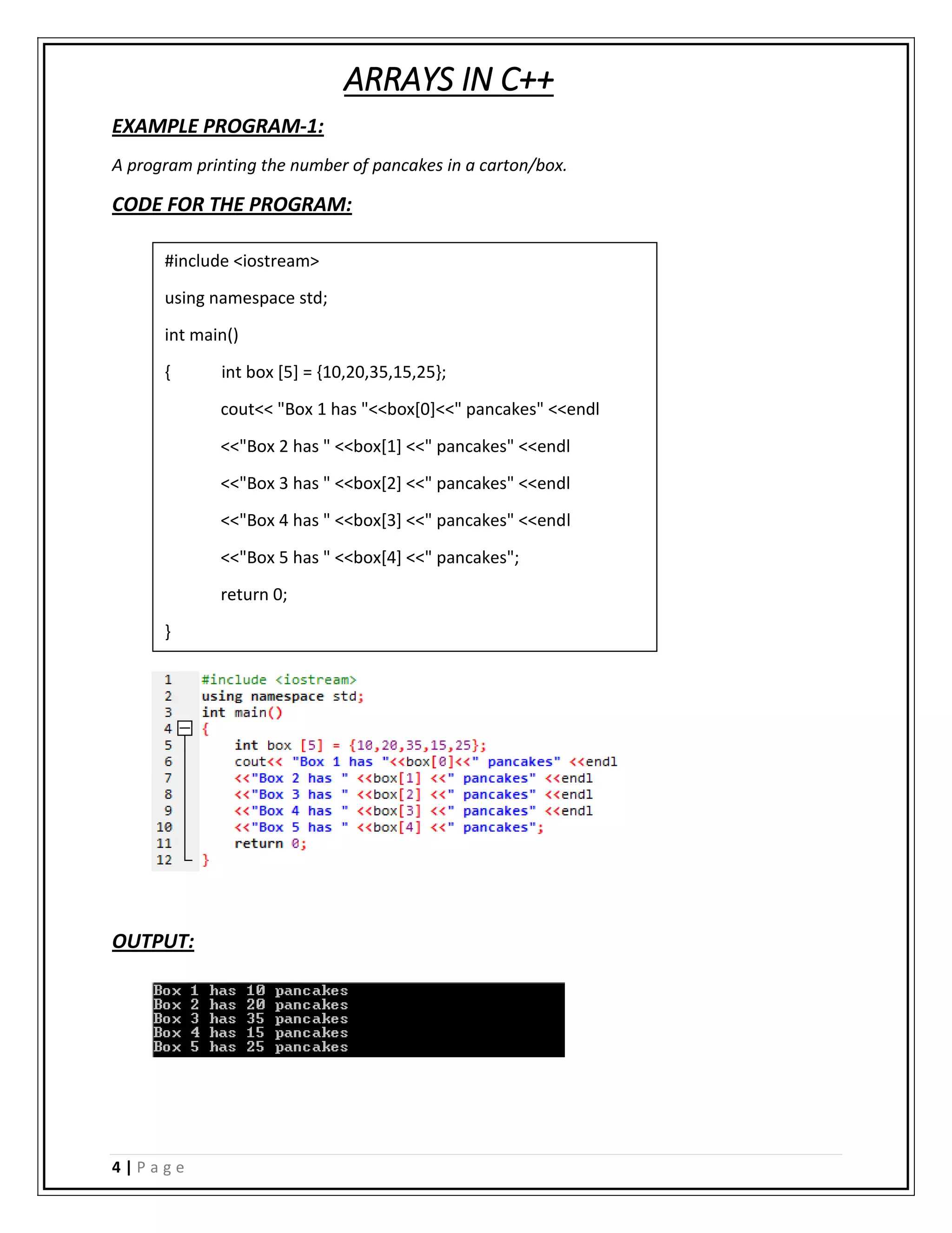 Arrays in C++ | PDF | Programming Languages | Computing