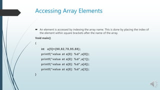 Arrays in C | PPTX