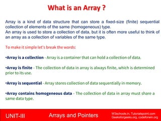 Arrays.pptx | Programming Languages | Computing