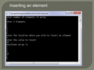 Inserting an element
 