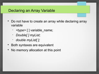 ARRAYS in java with in details presentation.ppt