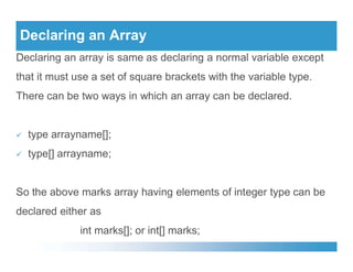 Arrays a detailed explanation and presentation | PPT