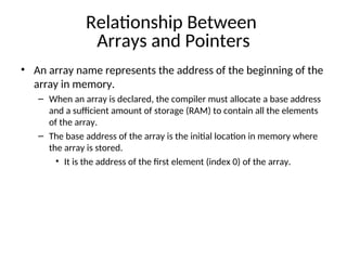 C array and Initialisation and declaration | PPT