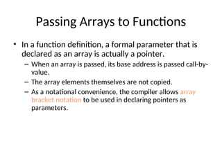 C array and Initialisation and declaration | PPT