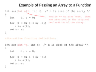 C array and Initialisation and declaration | PPT