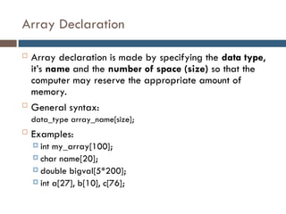 Arrays in C++-Programming Fundamentals.ppt