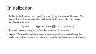 ARRAYS With Initialization, accessing, Types.pptx