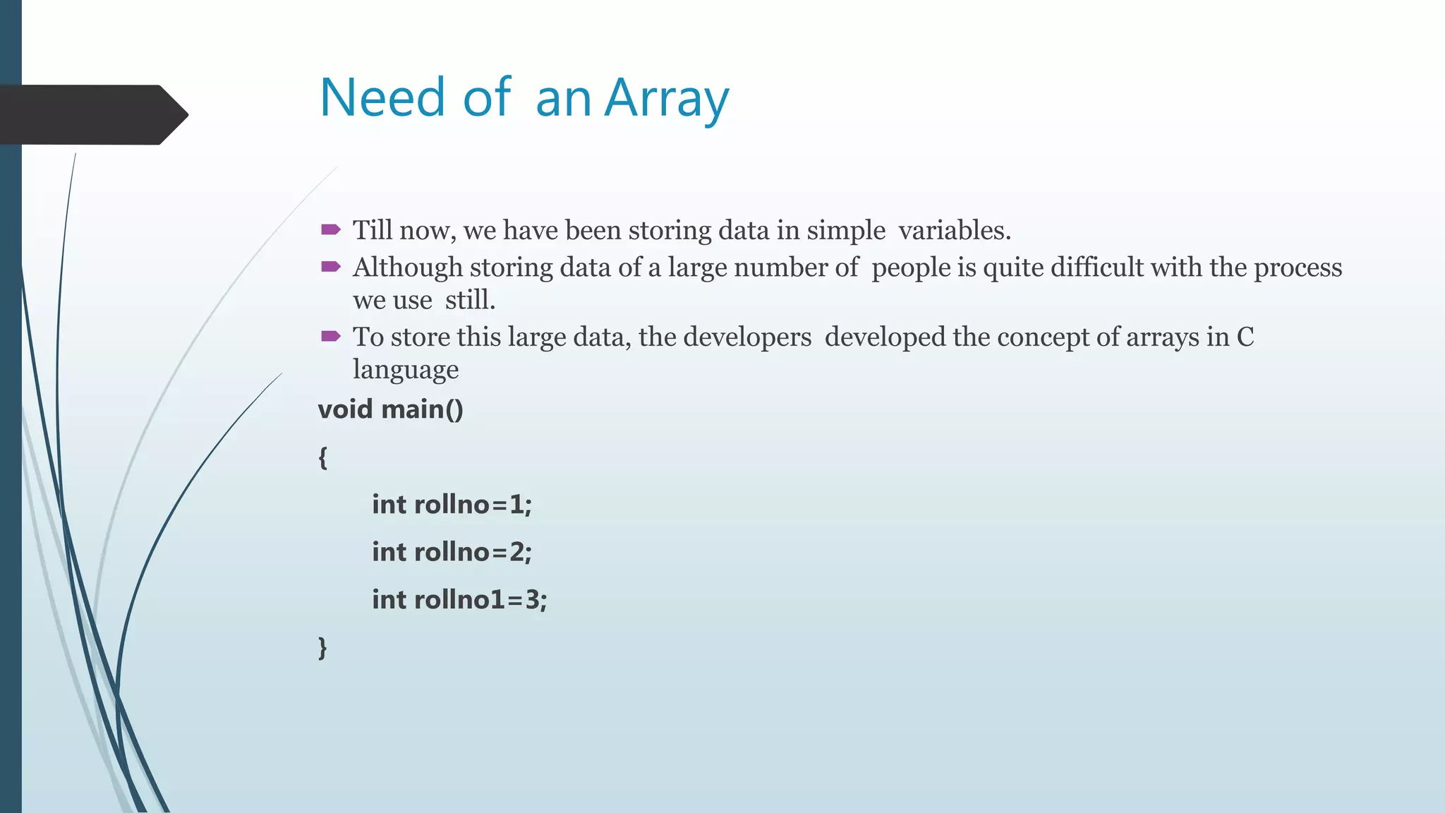 Arrays accessing using for loops | PPT