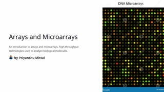 Arrays-and-Microarrays.pptxadvanced comp | PPTX