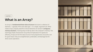 Comprehensive Exploration of Arrays in Computer Science: Concepts ...