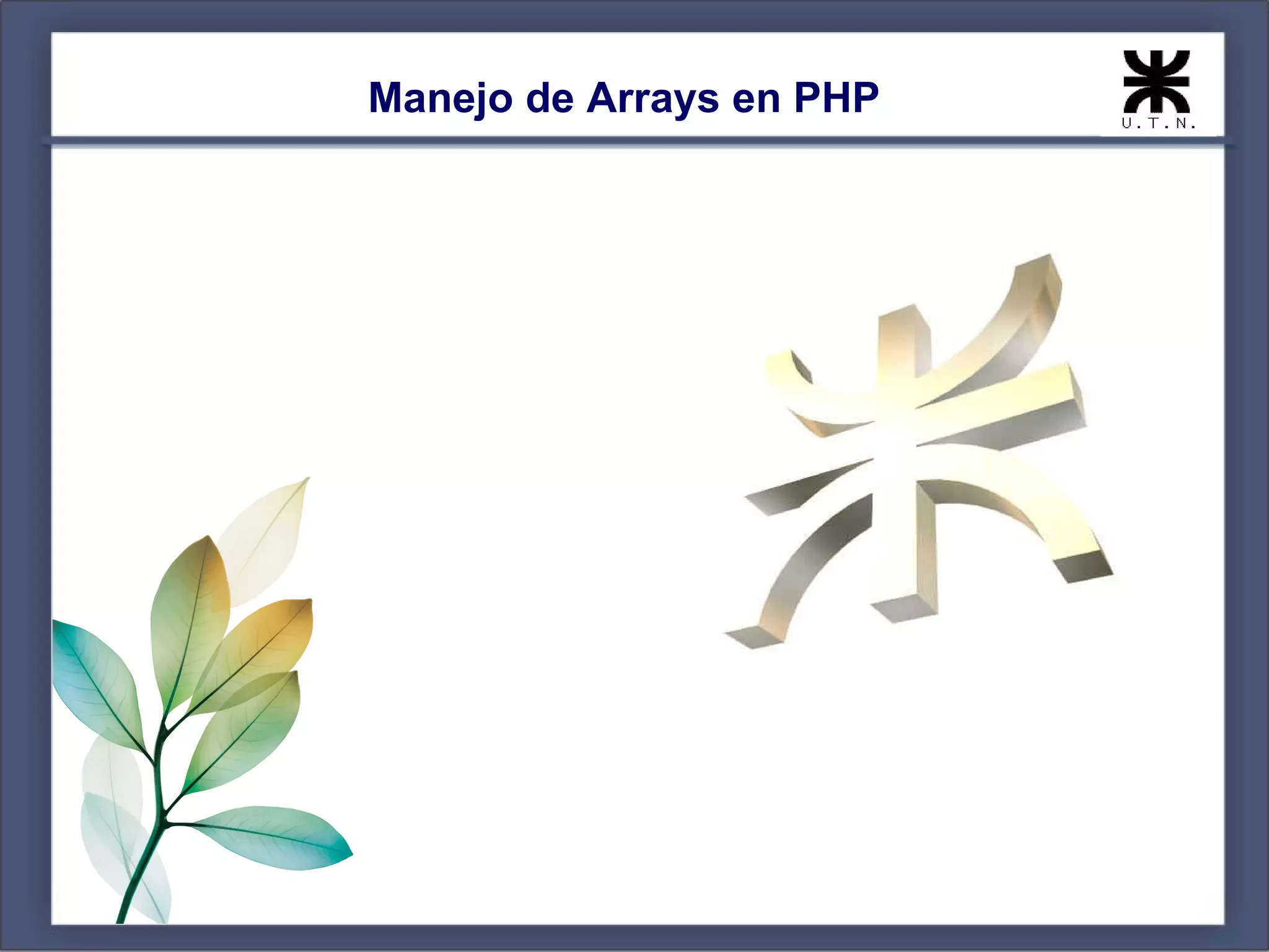 Manejo de Arrays en PHP 