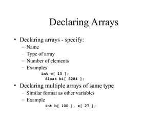 its arrays ppt for first year students . | PPT