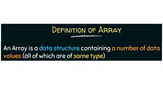 Arrays and Pointers in C programming Language | PPT