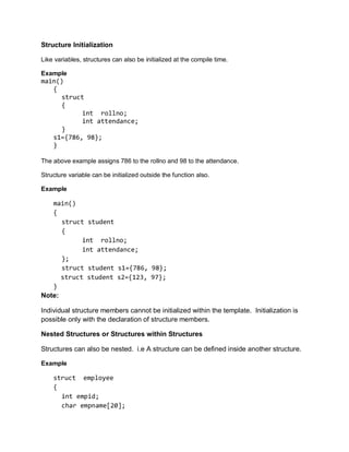 Initialized Example Arrays | PDF