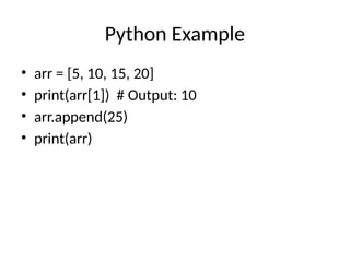 Arrays_Complete_Presentation basic knowledge | PPTX