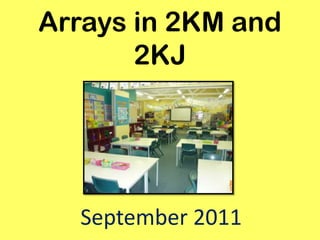 Arrays in 2KM and 2KJ September 2011 