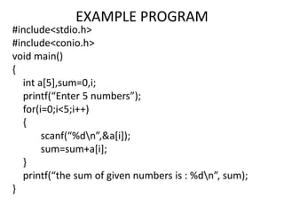 Arrays in c | PPT