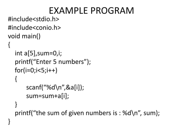 Arrays in c