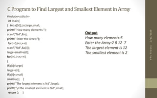 Arrays in c | PPT