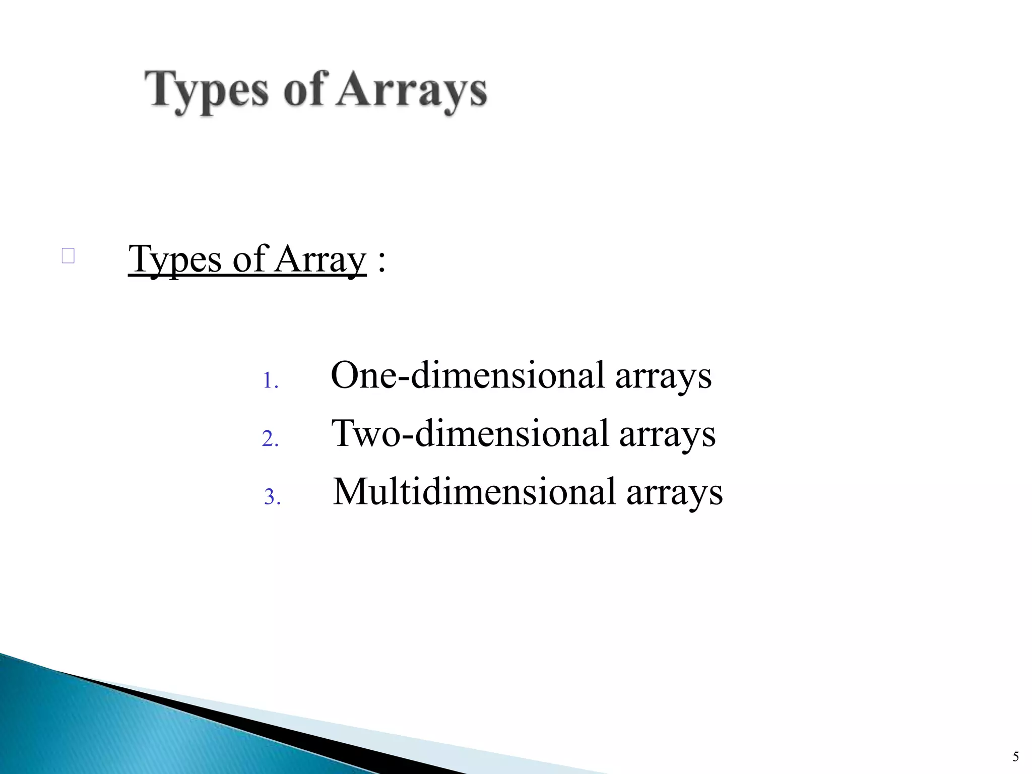 Arrays in c | PPTX
