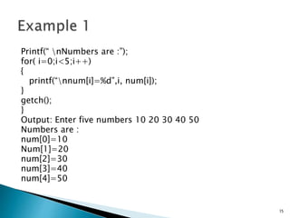 Arrays in c | PPTX