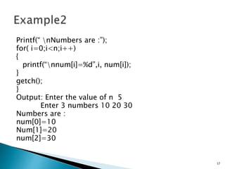Arrays in c | PPTX