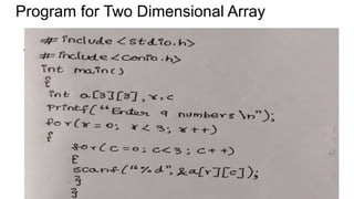 Program for Two Dimensional Array
 
