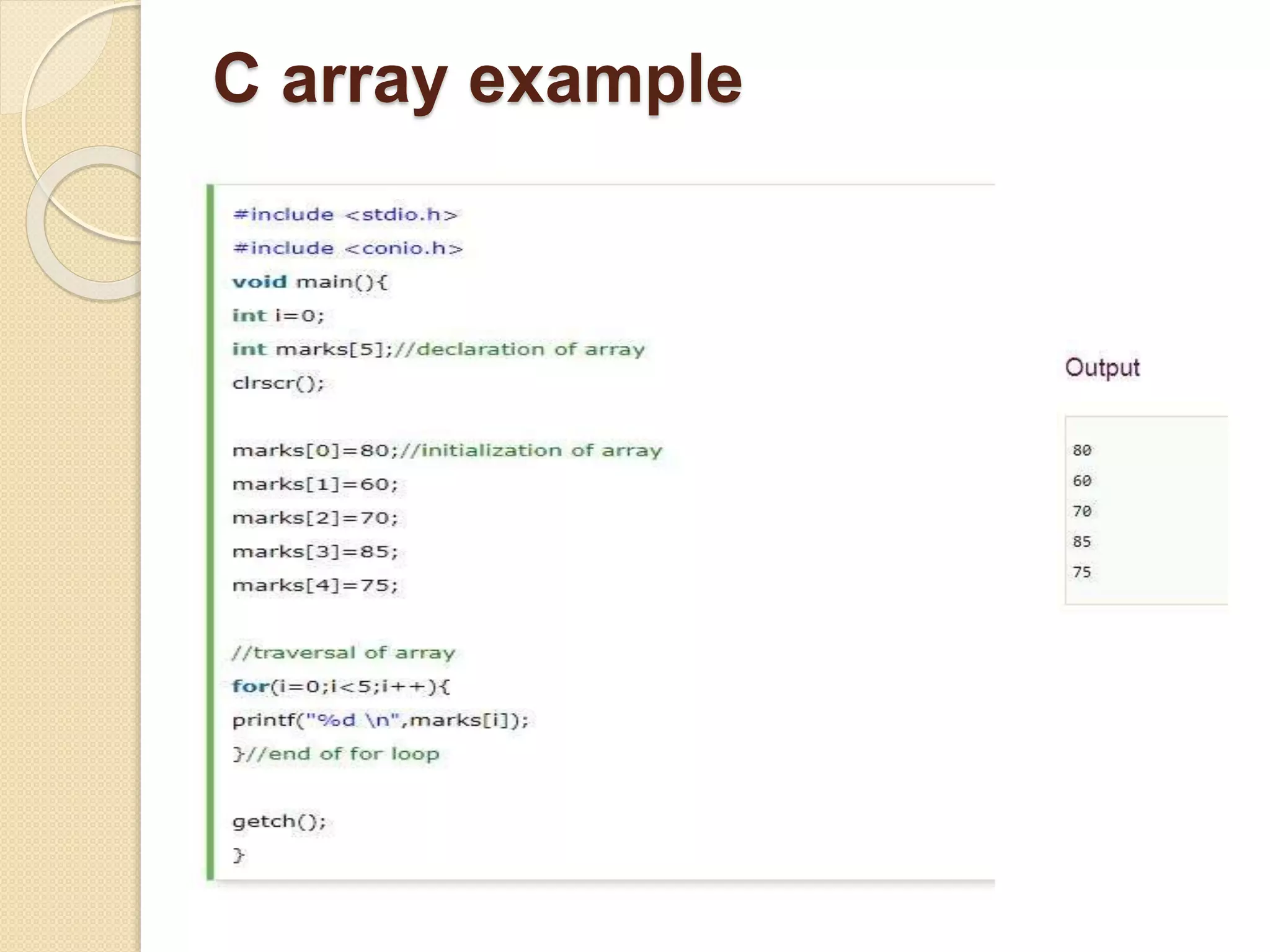 Arrays in c language | PPTX