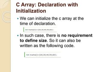 Arrays in c language | PPTX