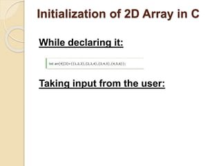Arrays in c language | PPTX