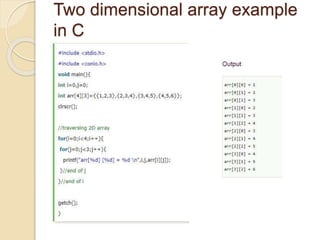 Arrays in c language | PPTX