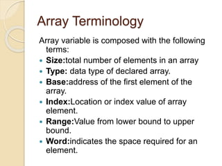Arrays in c language | PPTX