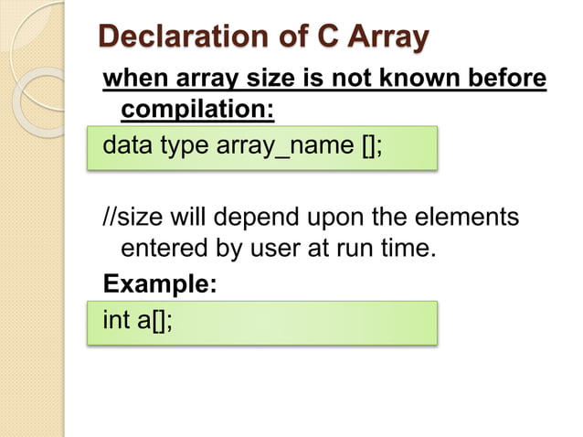 Arrays in c language | PPTX