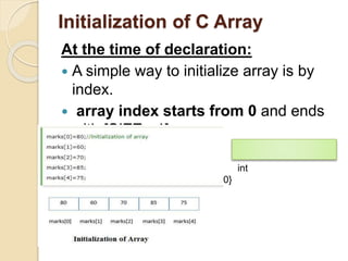 Arrays in c language | PPT