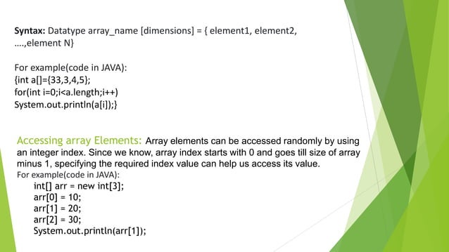 Arrays in Data Structure and Algorithm | PPTX | Programming Languages ...