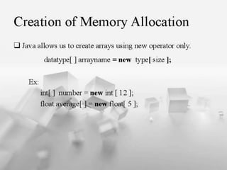 Arrays in java | PPT