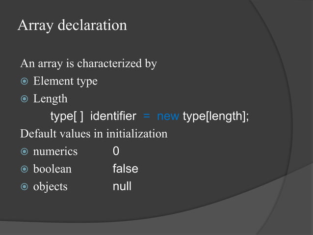 Arrays in JAVA.ppt