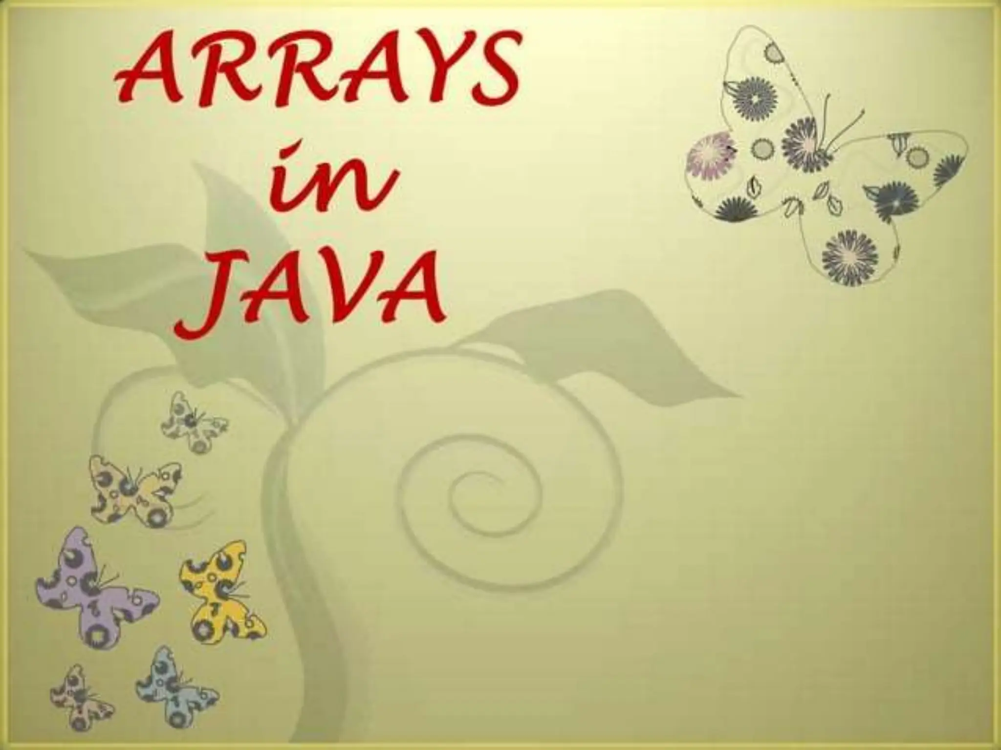 Arrays and with its types and elements in java | PPT | Free Download