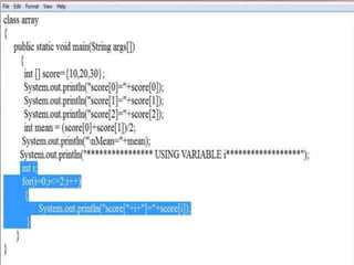 Arrays and with its types and elements in java | PPT