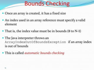 Arrays and with its types and elements in java | PPT | Free download