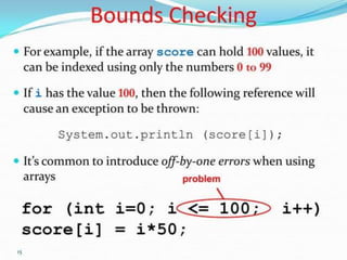 Arrays and with its types and elements in java | PPT