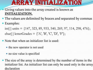 Arrays and with its types and elements in java | PPT | Free download
