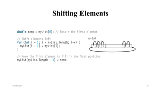 Arrays and Detailed explanation of Array | PPTX