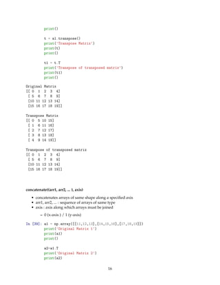 Arrays in python | PDF