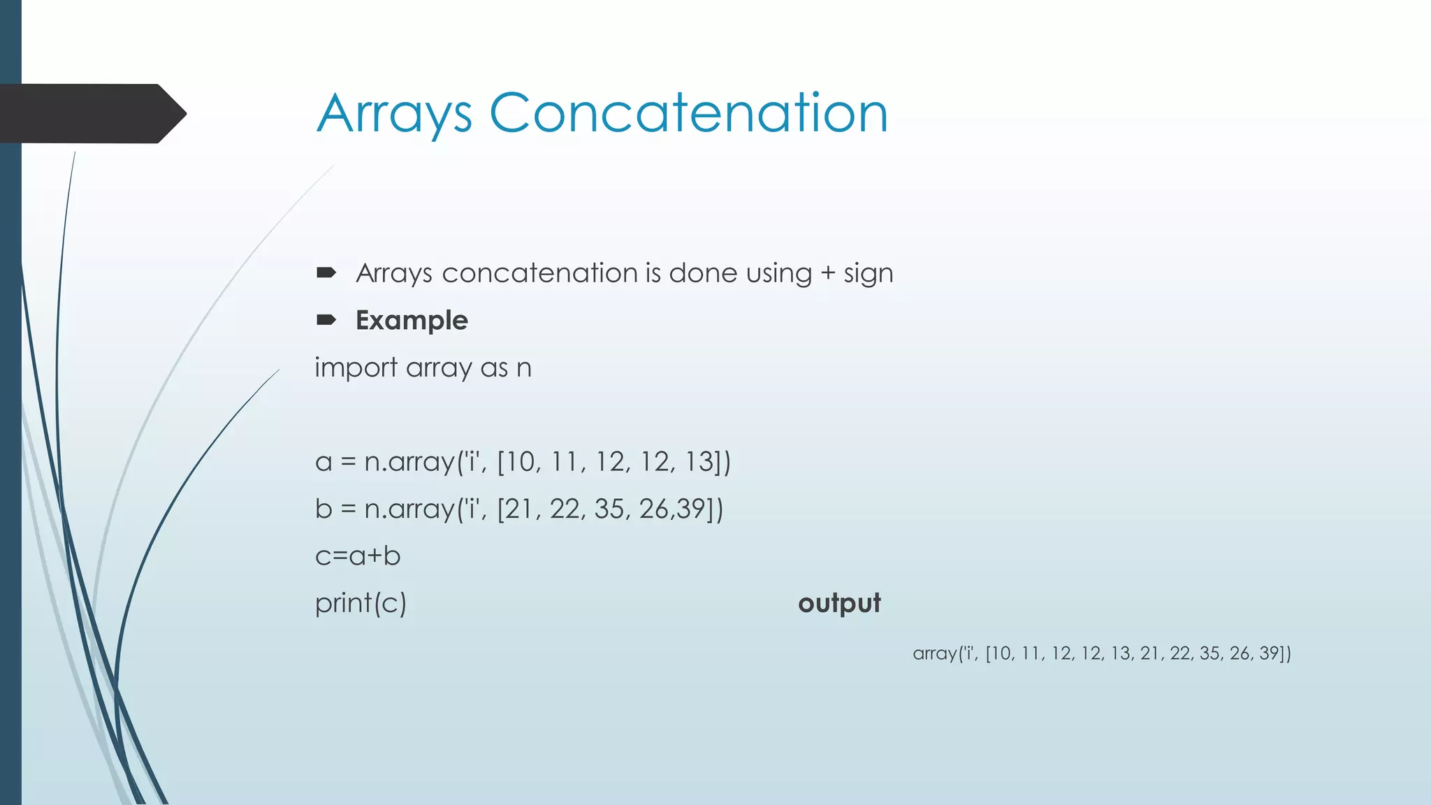 Arrays in python | PPT