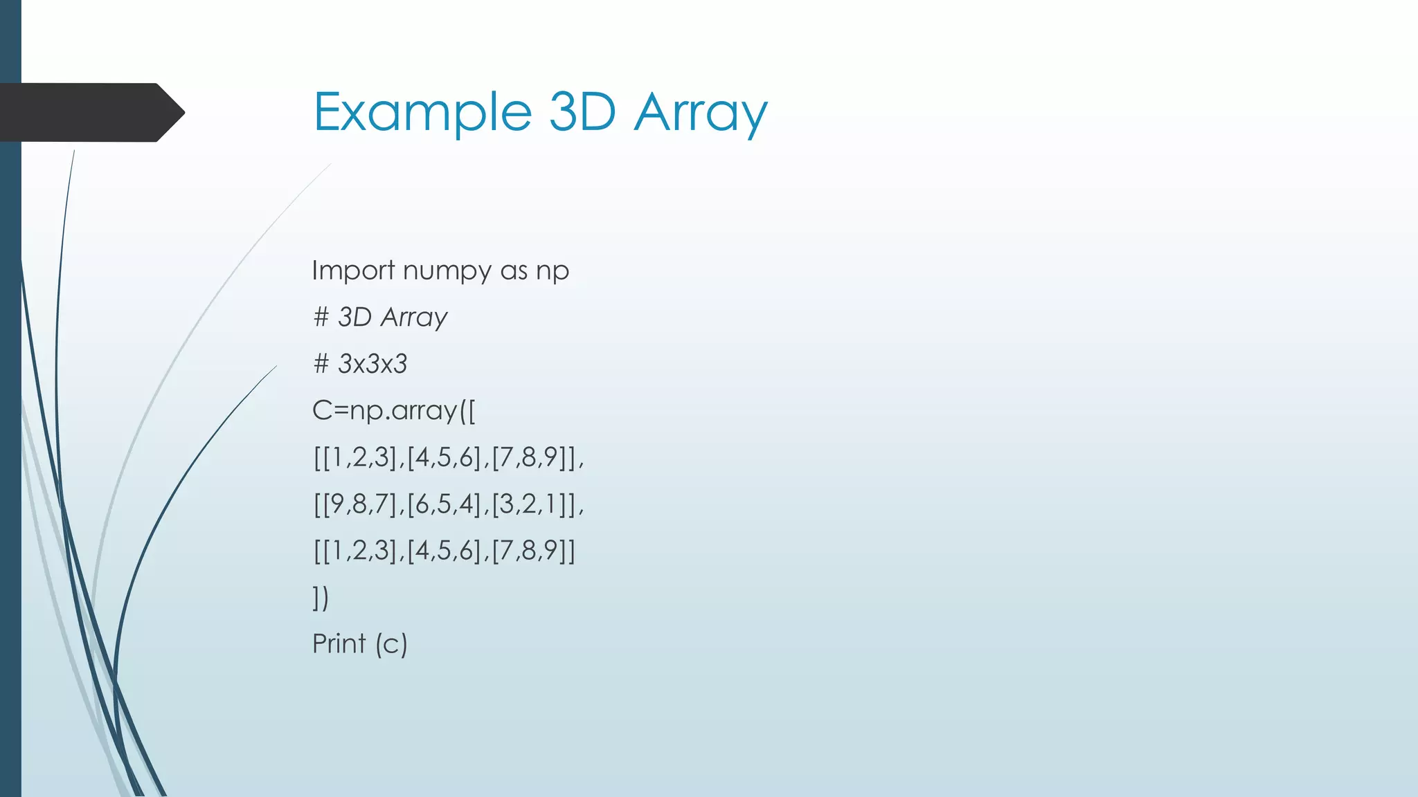 Arrays in python | PDF | Programming Languages | Computing image.