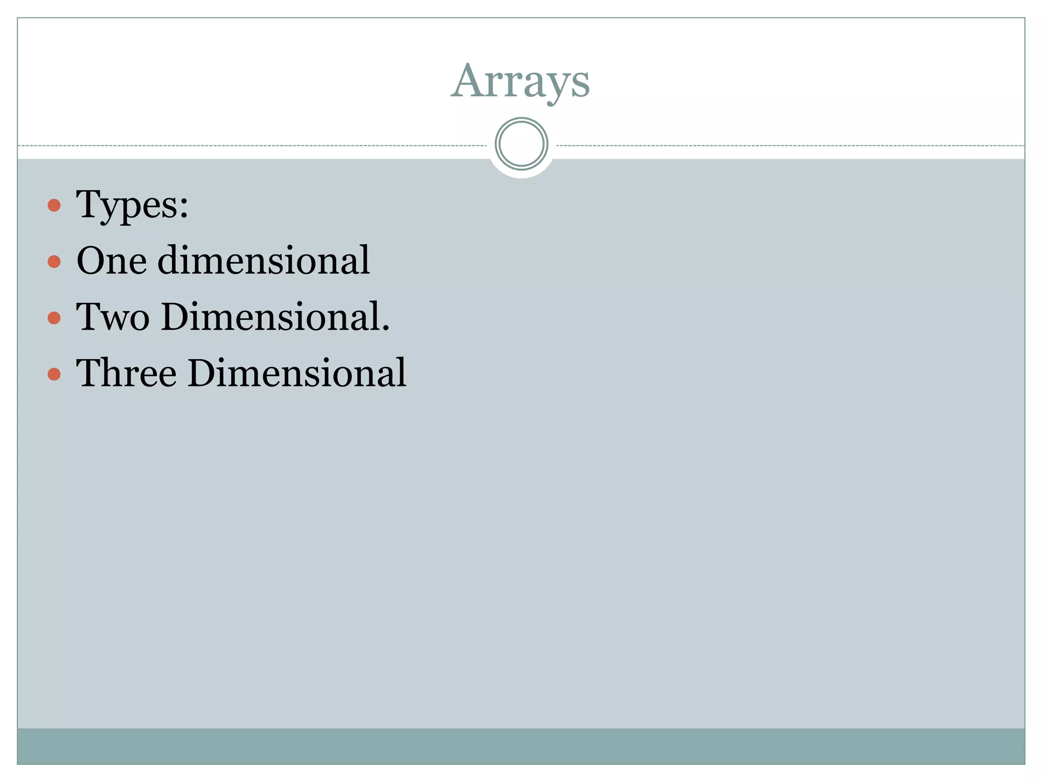 Arrays introduction- JAVA | PPT