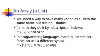 Arrays (Lists) in PythonaSasaSAsASAsaSA.pptx